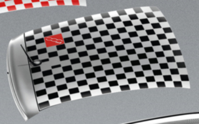 2012 Fiat 500-Lounge Decal Kit - Black-White Checker 82212664