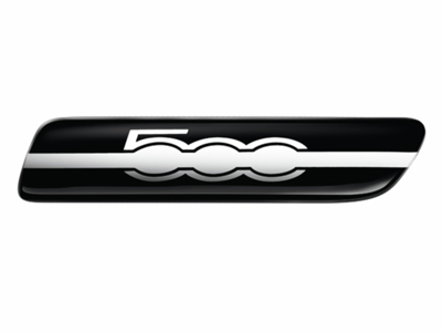 2013 Fiat 500-Lounge Bodyside Molding Insert, Black, 500 logo 82212748