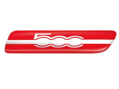 2012 Fiat 500-Abarth Bodyside Molding Insert, Red, 500 logo 82212752