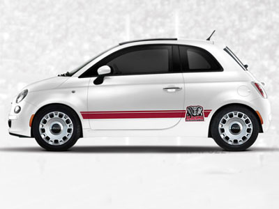 2013 Fiat 500-Sport NCAA Bodyside Graphic - Alabama 82214158