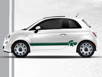 2014 Fiat 500-Pop NCAA Bodyside Graphic - Michigan State 82214162